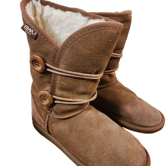 Emu Wool Boots Women's Size W8 Brown Suede Merino Wool Closed Toe Australian - Picture 3 of 6